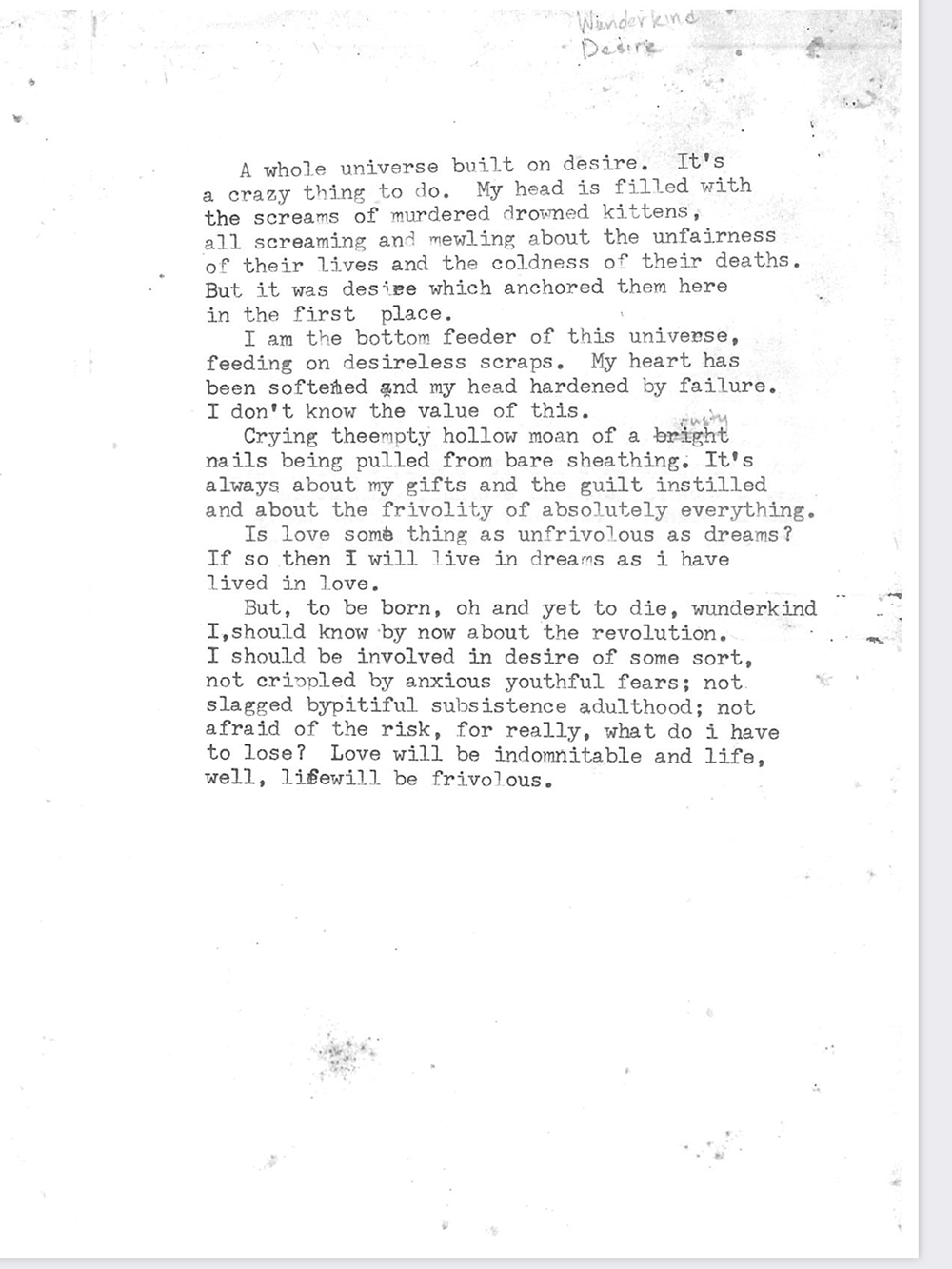 an image of typewritten text